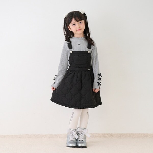 リボンキルト　2wayサロペットスカート