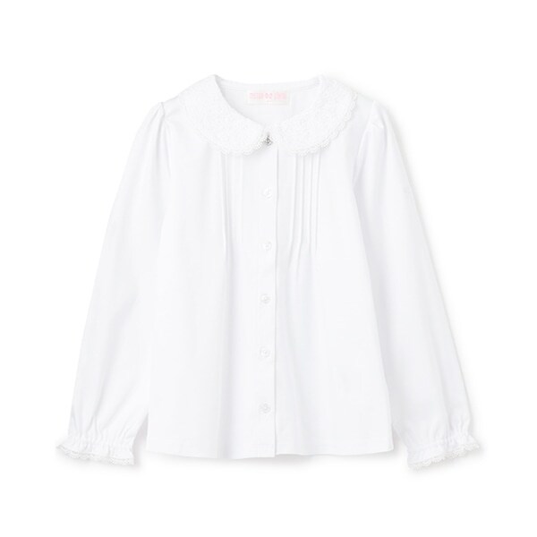 レース衿　カットソーブラウス