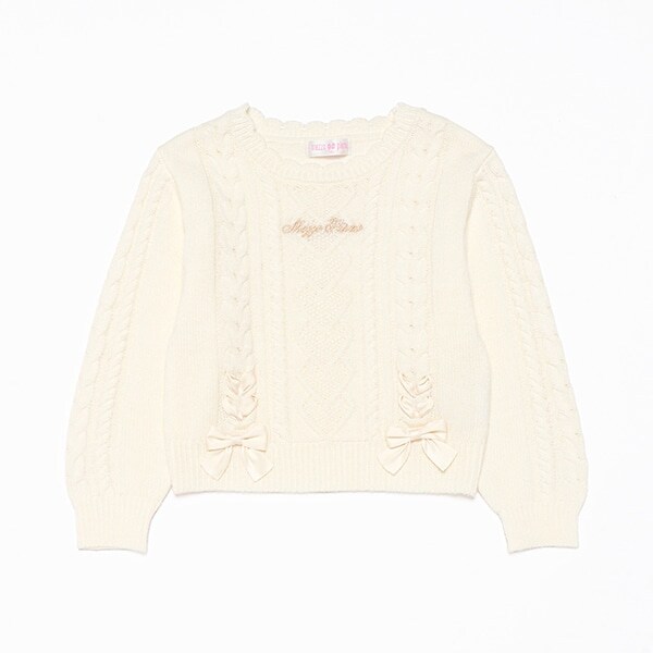 ケーブルニット　プルオーバー