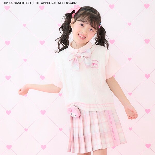 【マイメロディ・シナモロール】ベスト＆ブラウスSET