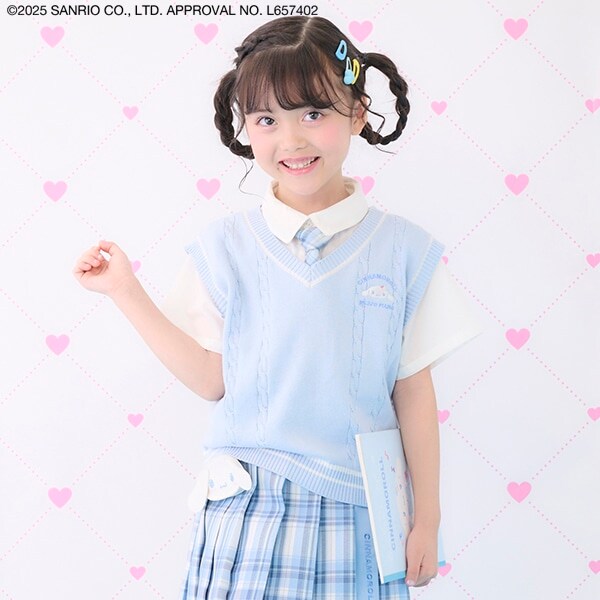 【マイメロディ・シナモロール】ベスト＆ブラウスSET