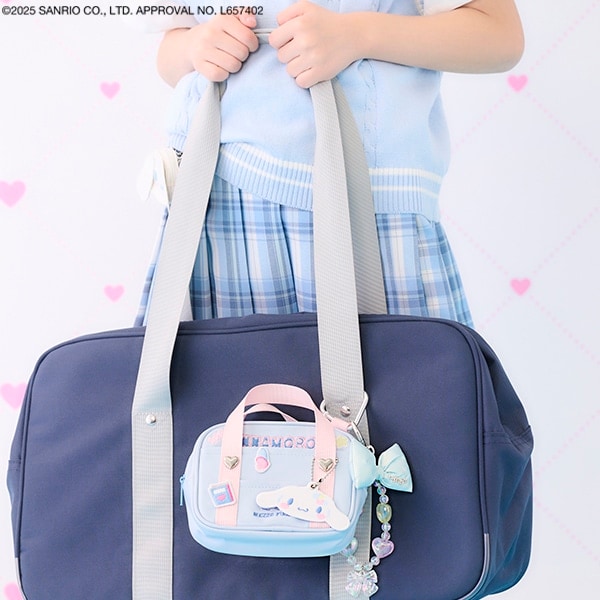 【マイメロディ・シナモロール】スクールバッグ風ポーチ