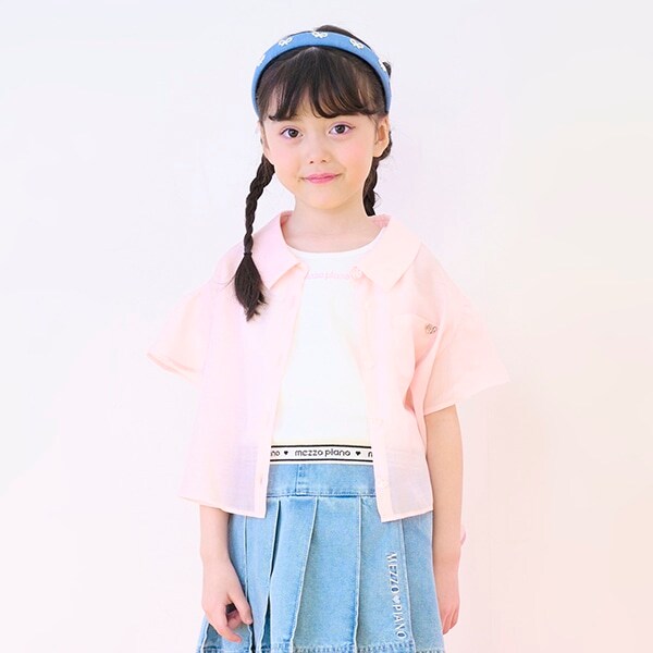 シアーシャツ＆ロゴリブタンクトップセット