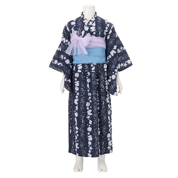 ストライプシェル柄　浴衣