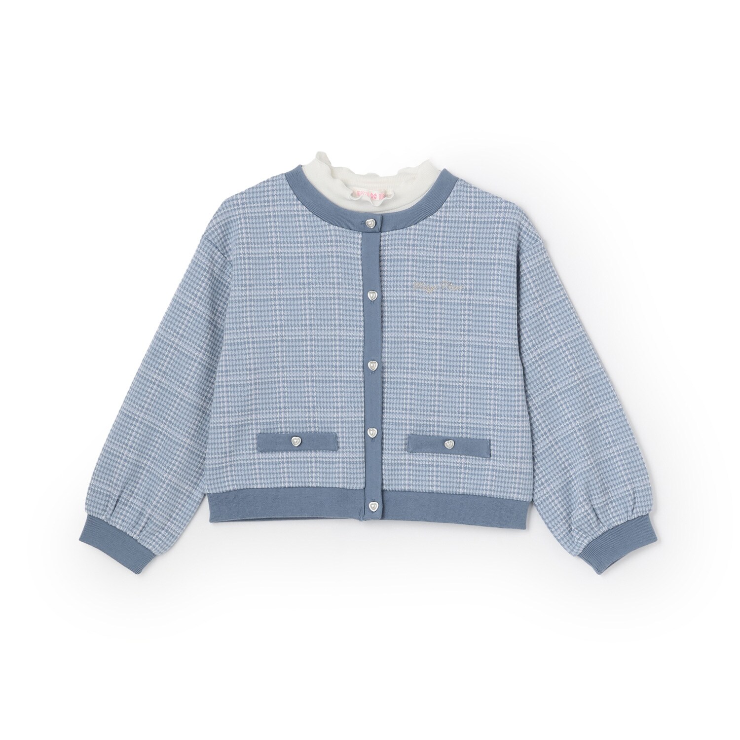 カットジャガードチェック　レイヤード風プルオーバー