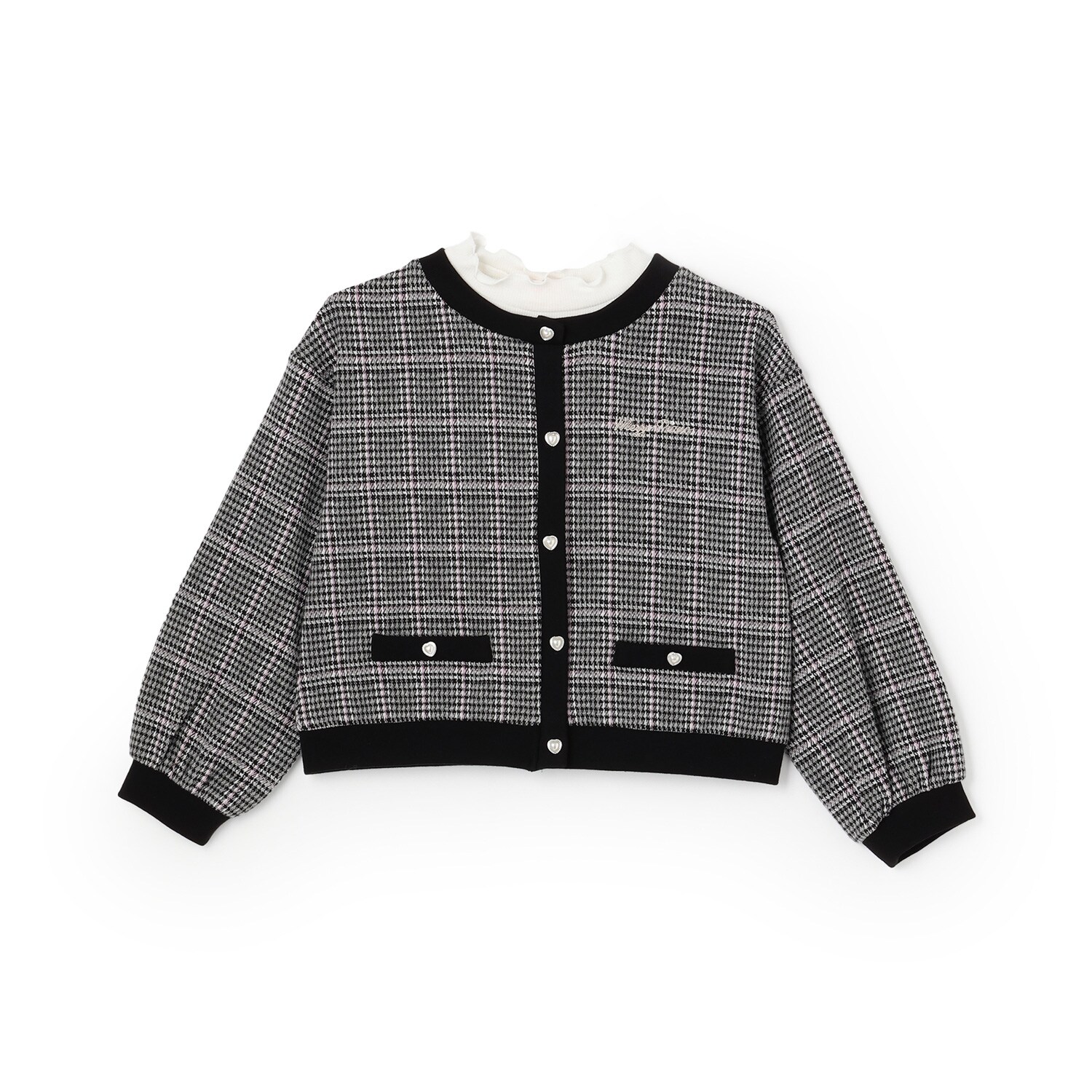 カットジャガードチェック　レイヤード風プルオーバー