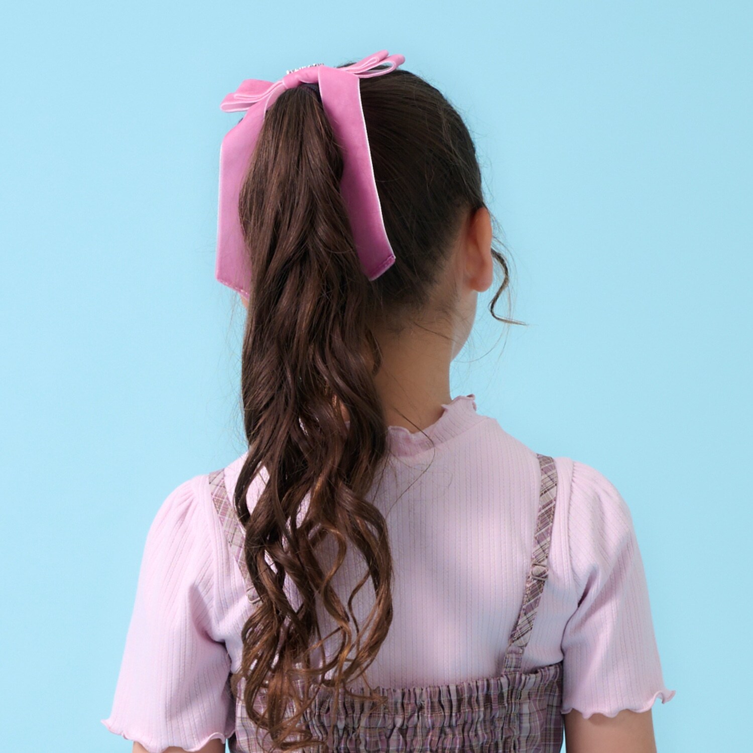 ベロアリボン　ヘアクリップ