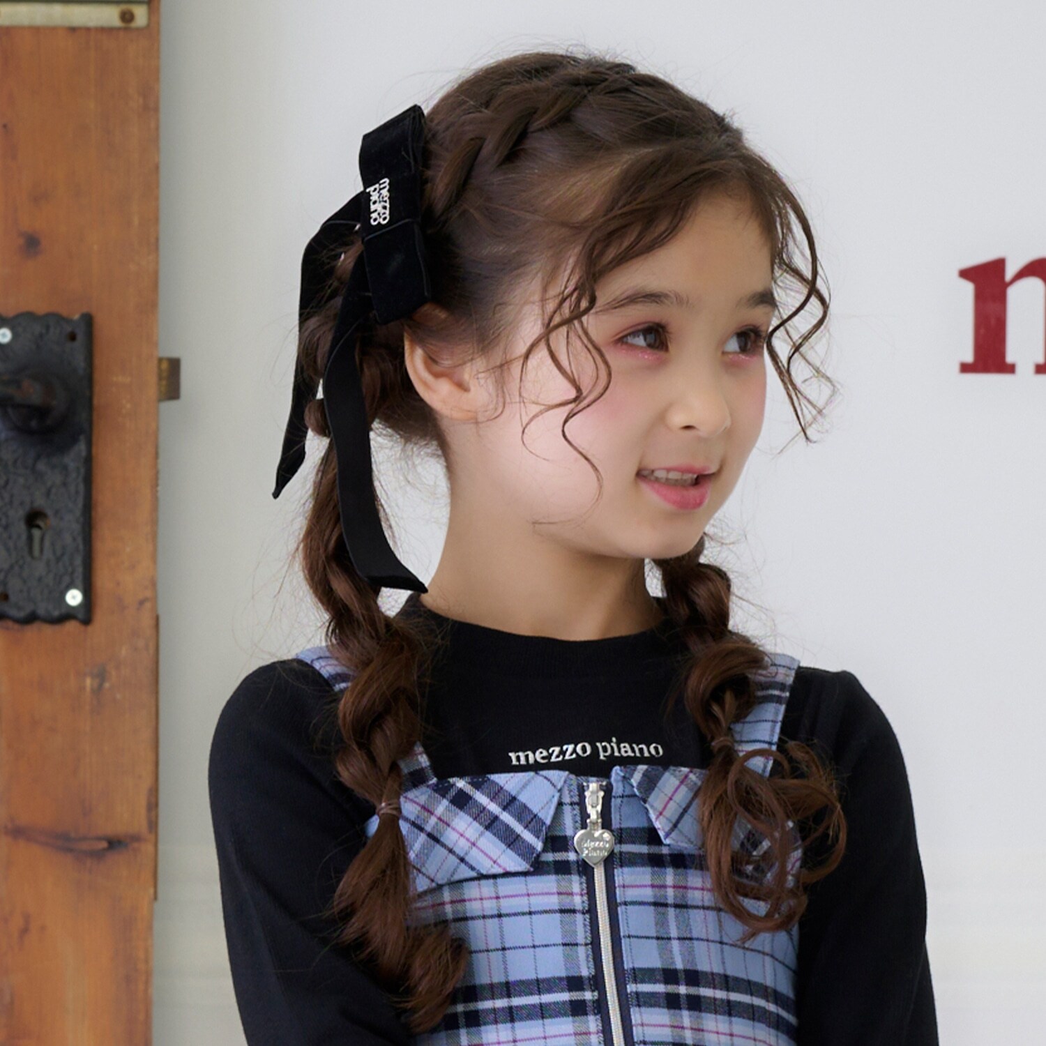 ベロアリボン　ヘアクリップ