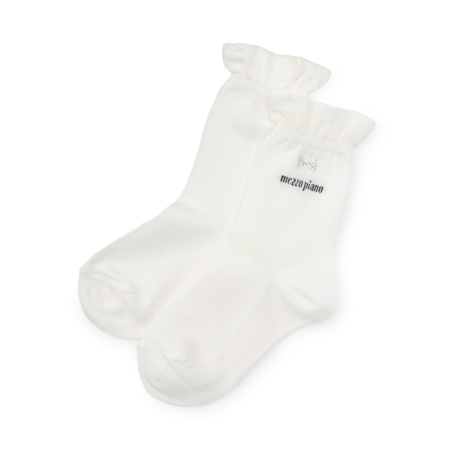 リボンラインストーンつき　ソックス