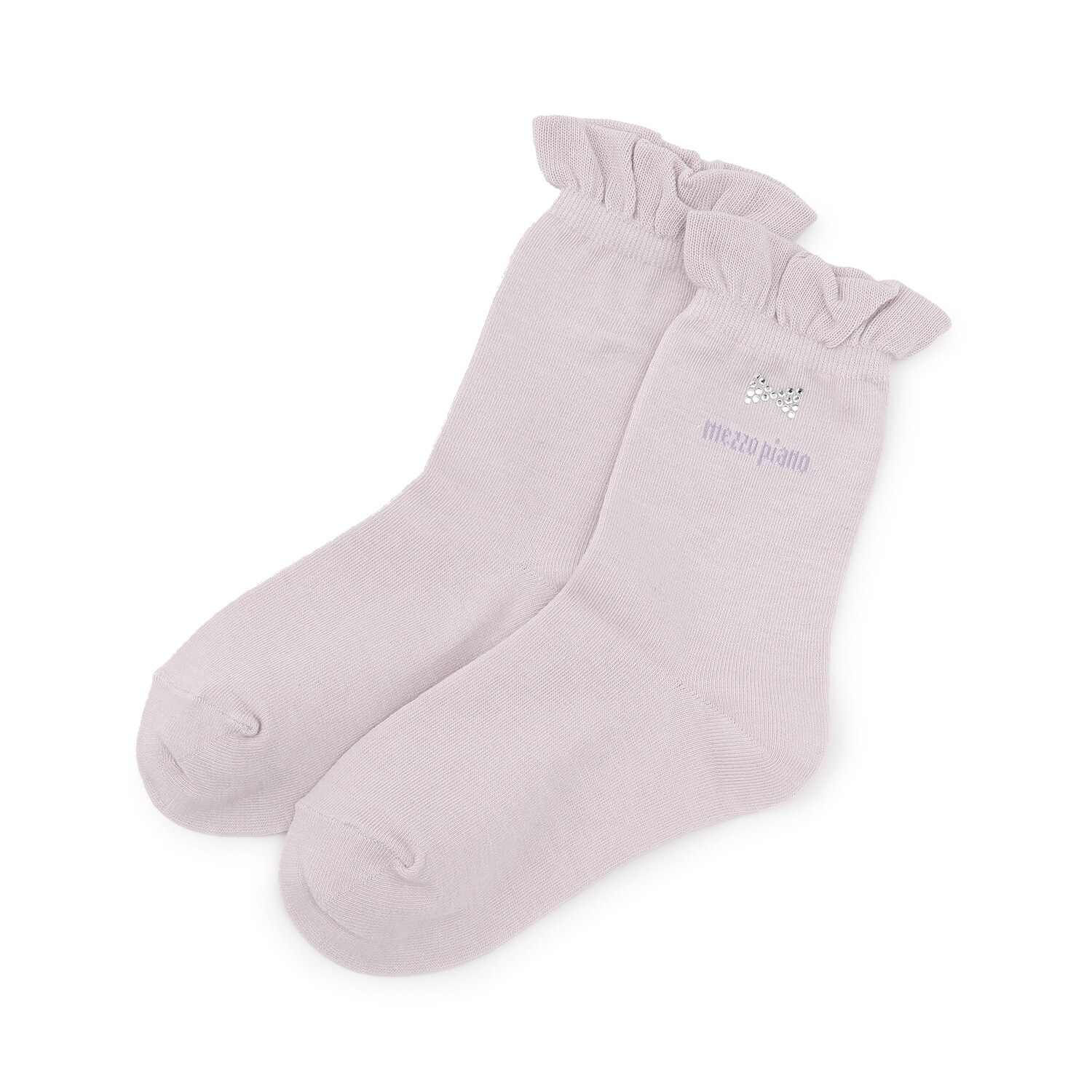 リボンラインストーンつき　ソックス