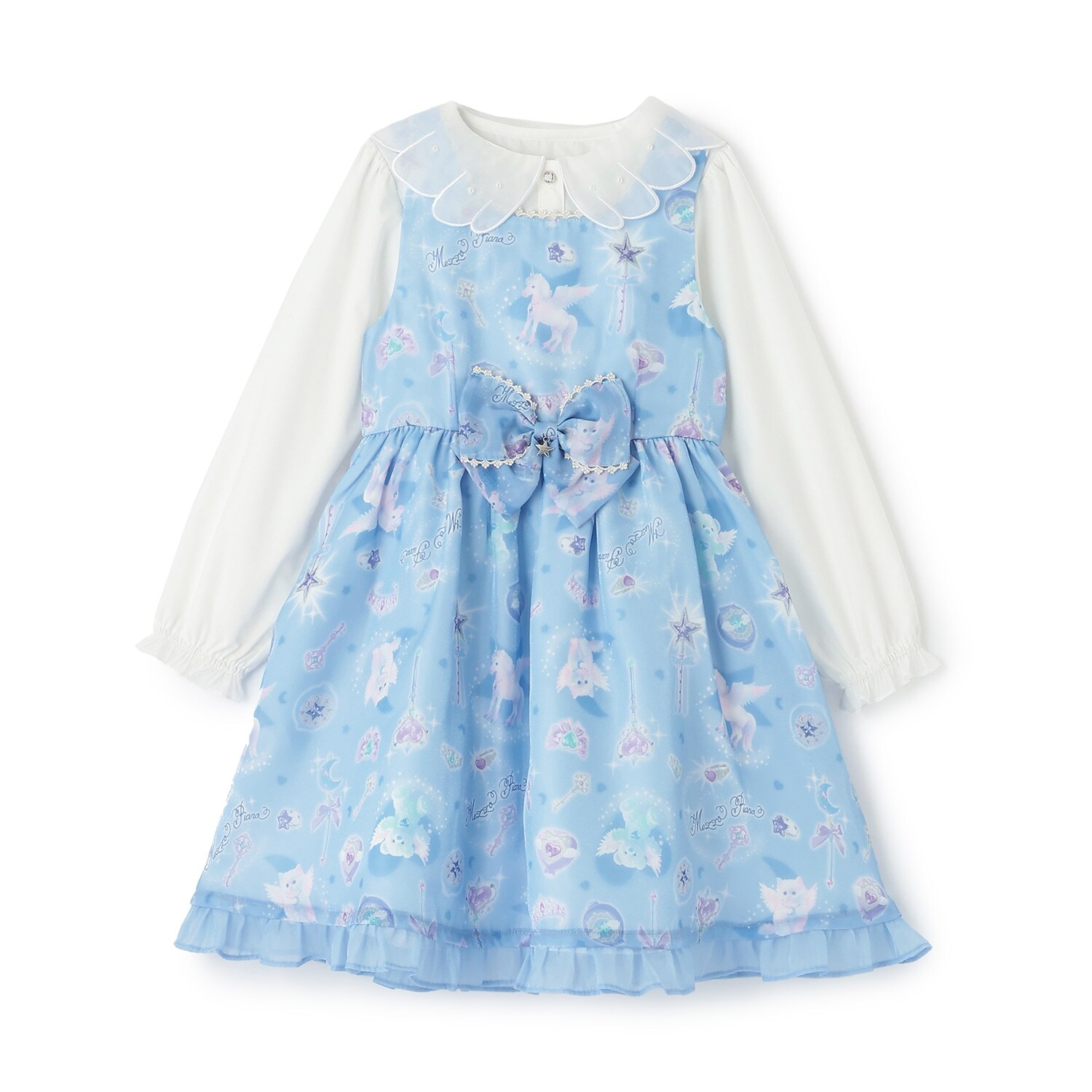 マジカル柄ワンピース　＆ブラウスセット