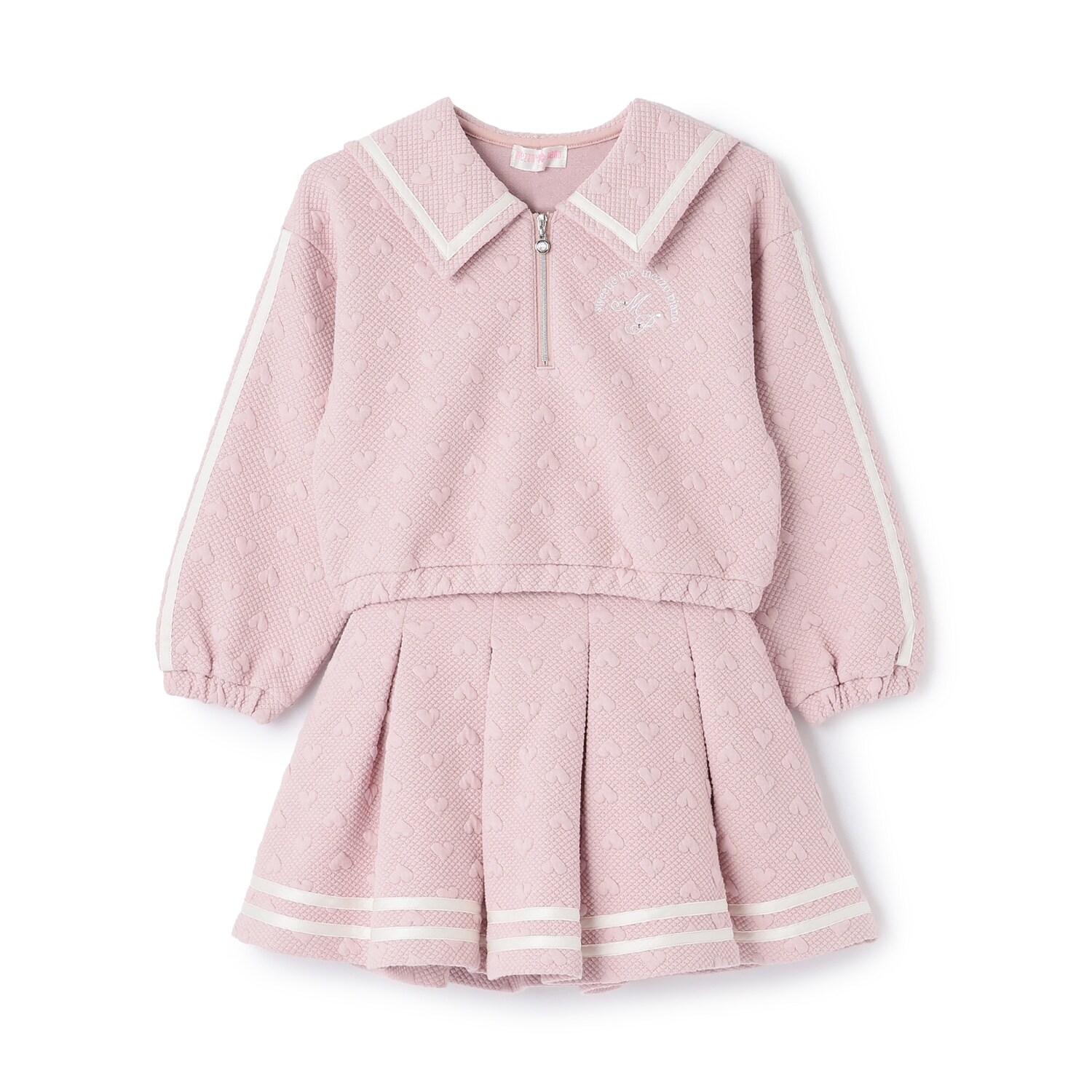 カットジャガード　ハーフZIPセーラー　セットアップ