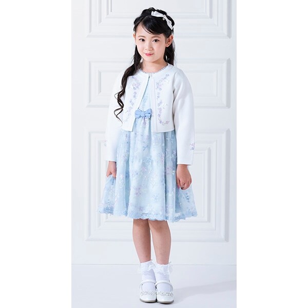 花ブーケレース刺しゅう　ワンピース