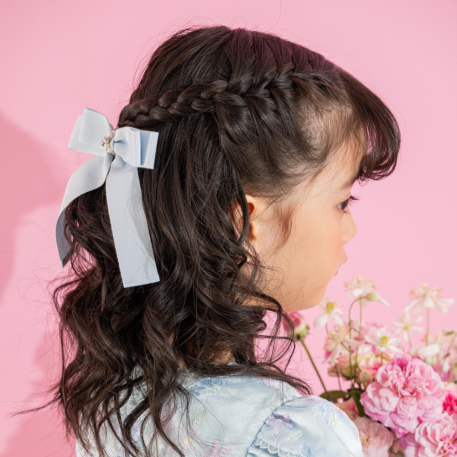 リボン　ヘアクリップ