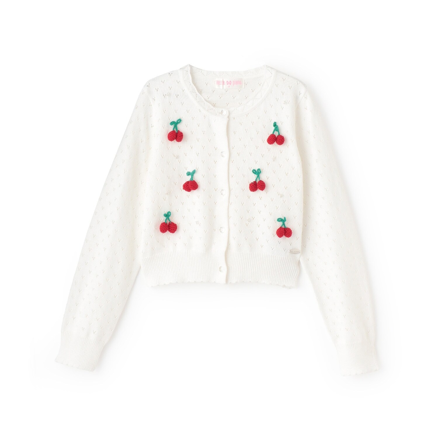 イチゴ・チェリーモチーフ　カーディガン