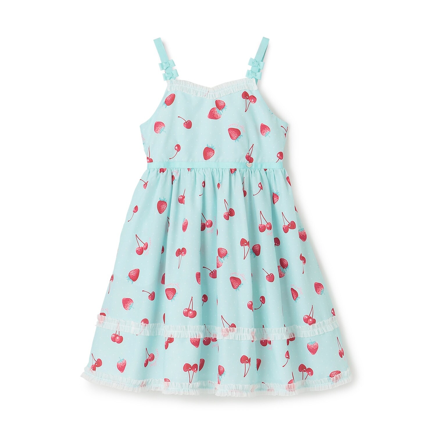 イチゴチェリードット柄　キャミワンピース