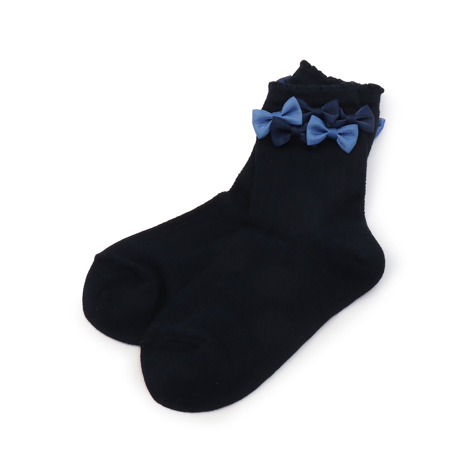 リボンイッパイ　クルーソックス【日本製】