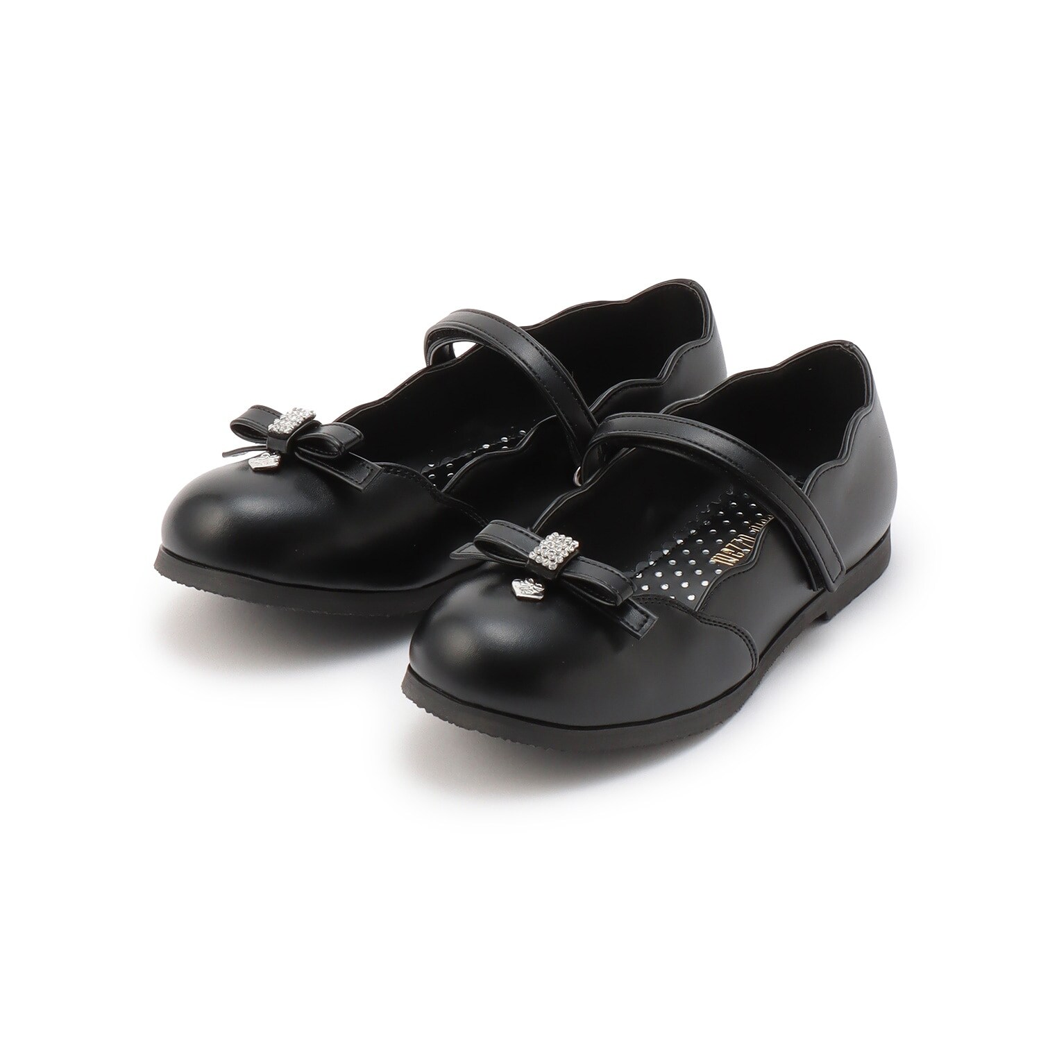 スカラップリボン　バレエシューズ