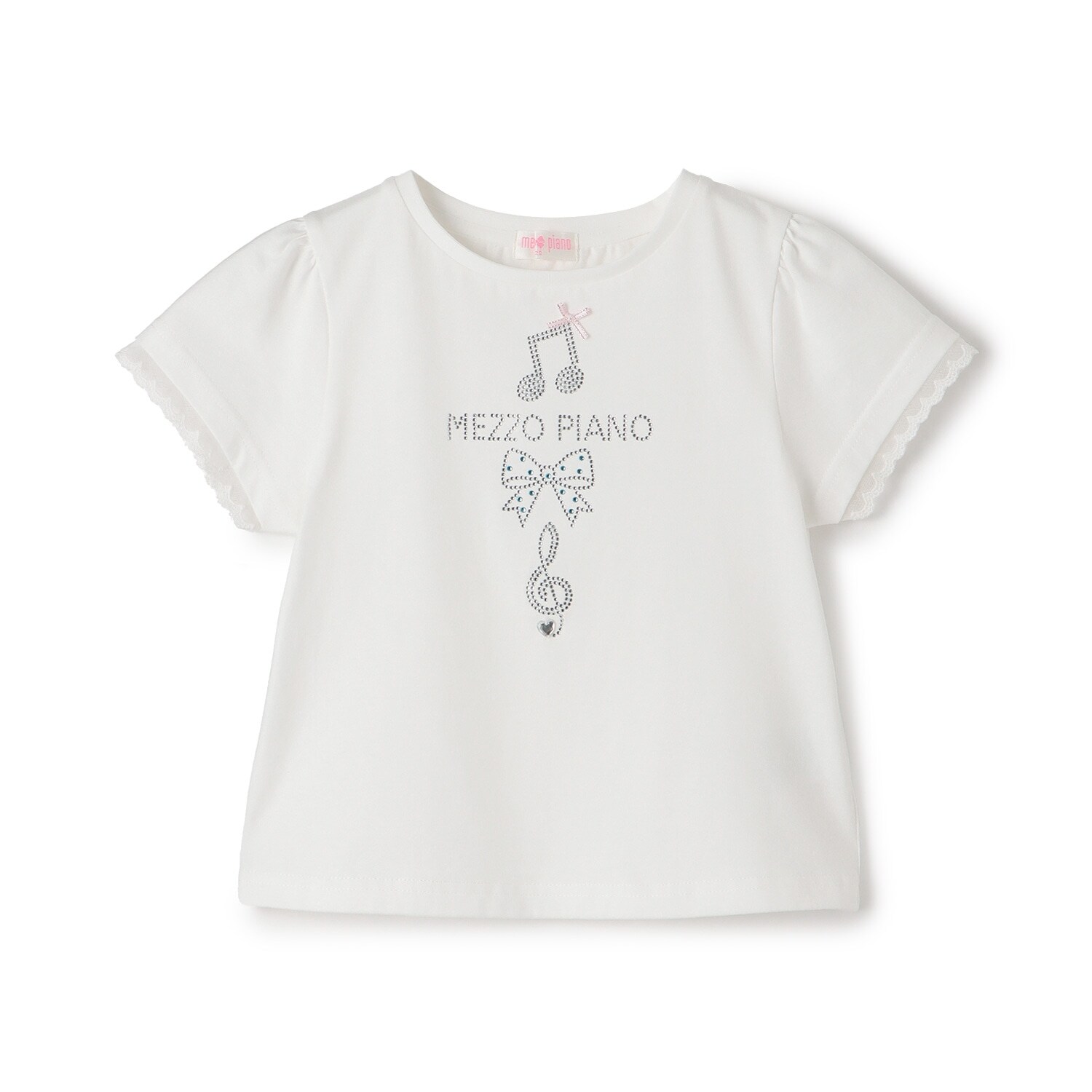 ラインストーンモチーフ　半袖Tシャツ