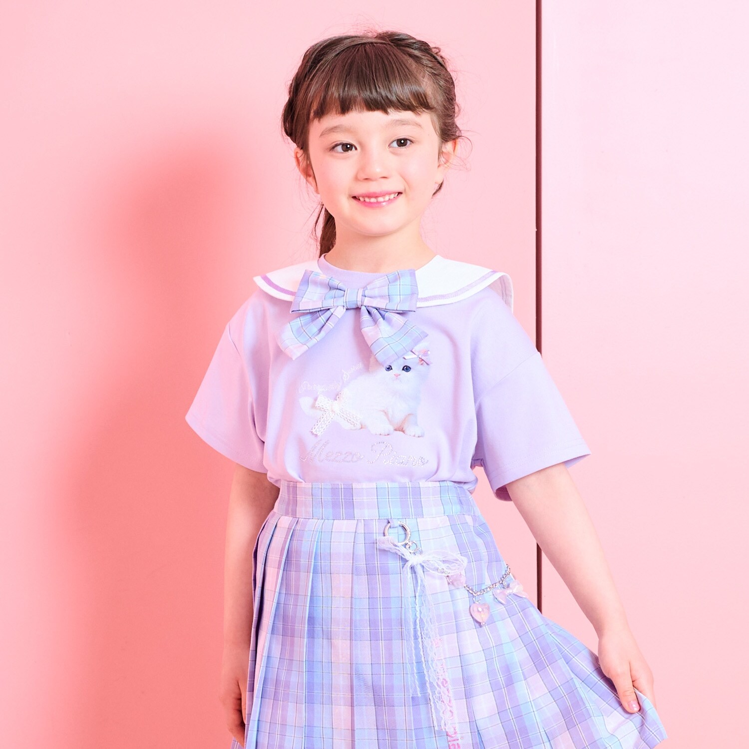 セーラー衿つき　半袖Tシャツ