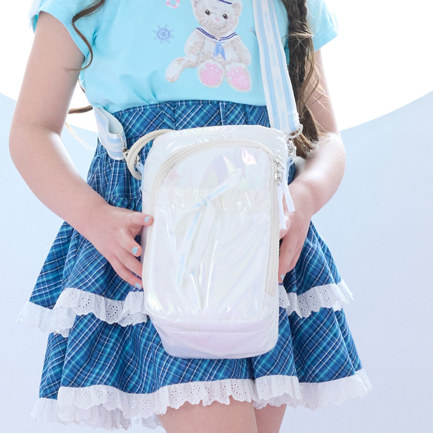 ロゴリボン　ペットボトルホルダー付ショルダーバッグ