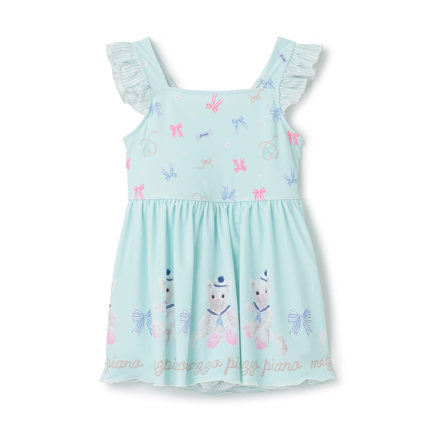 ウサギ・ネコ　航海柄　ワンピース水着