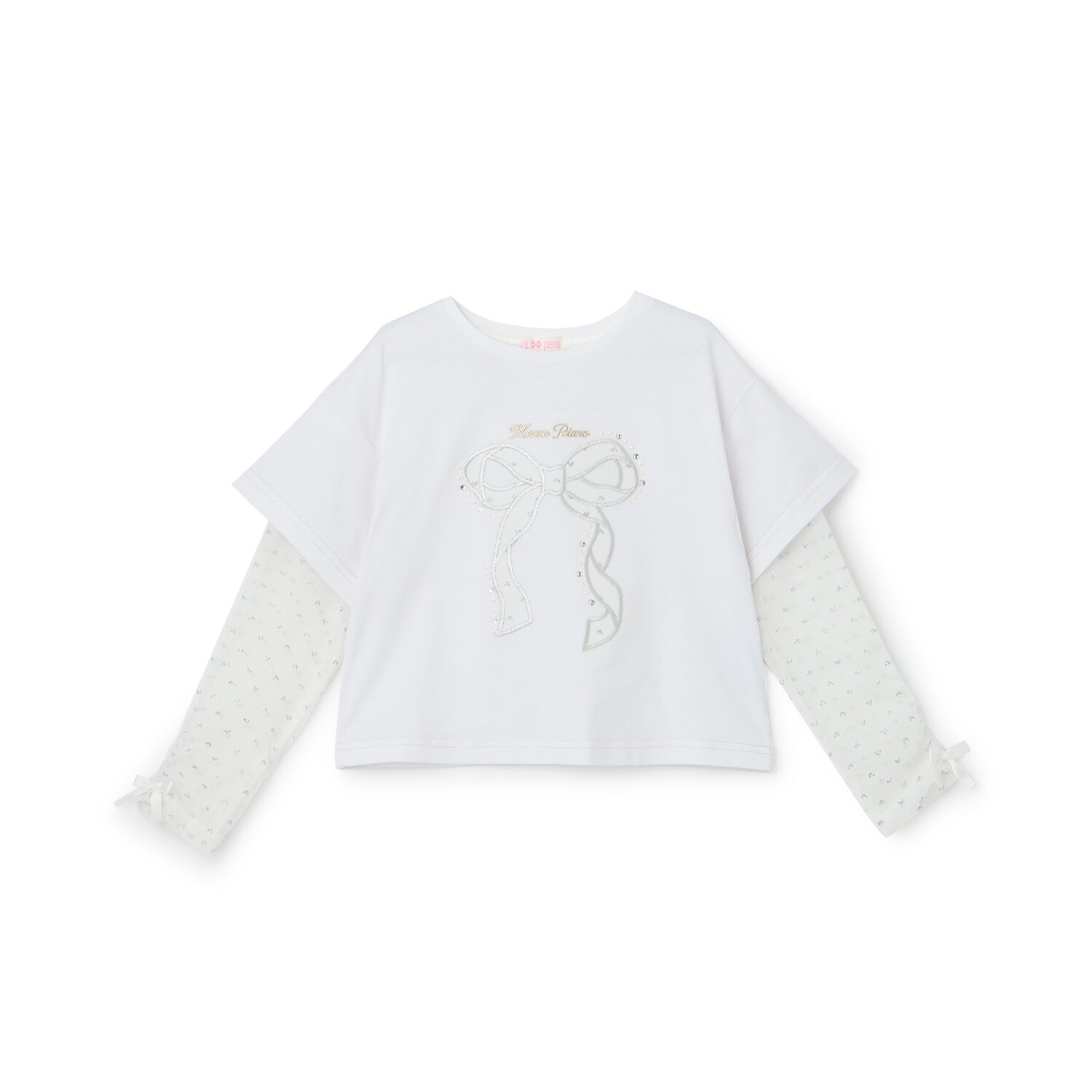 袖ラメチュール　2wayTシャツ