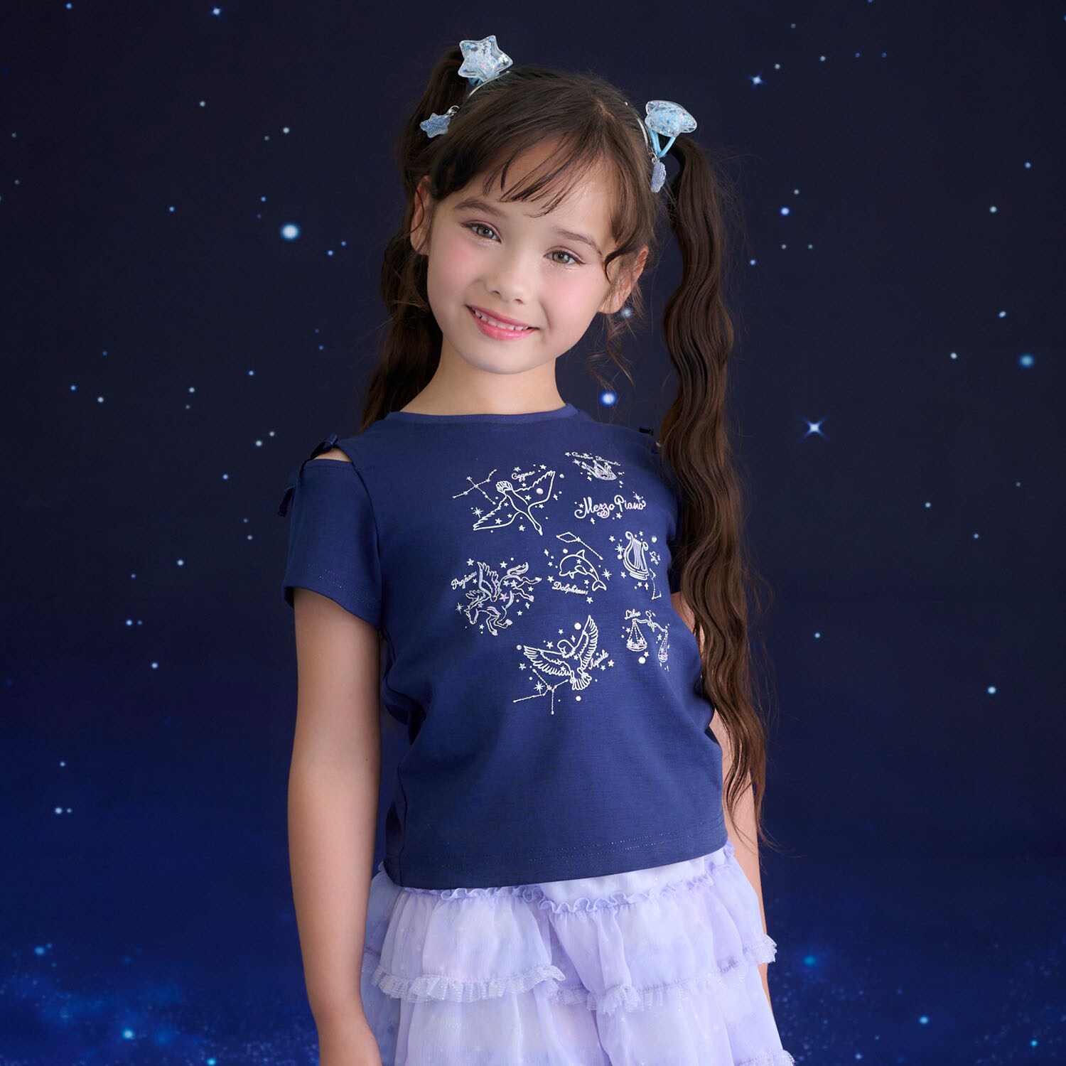 蓄光プリント　星座　半袖Tシャツ