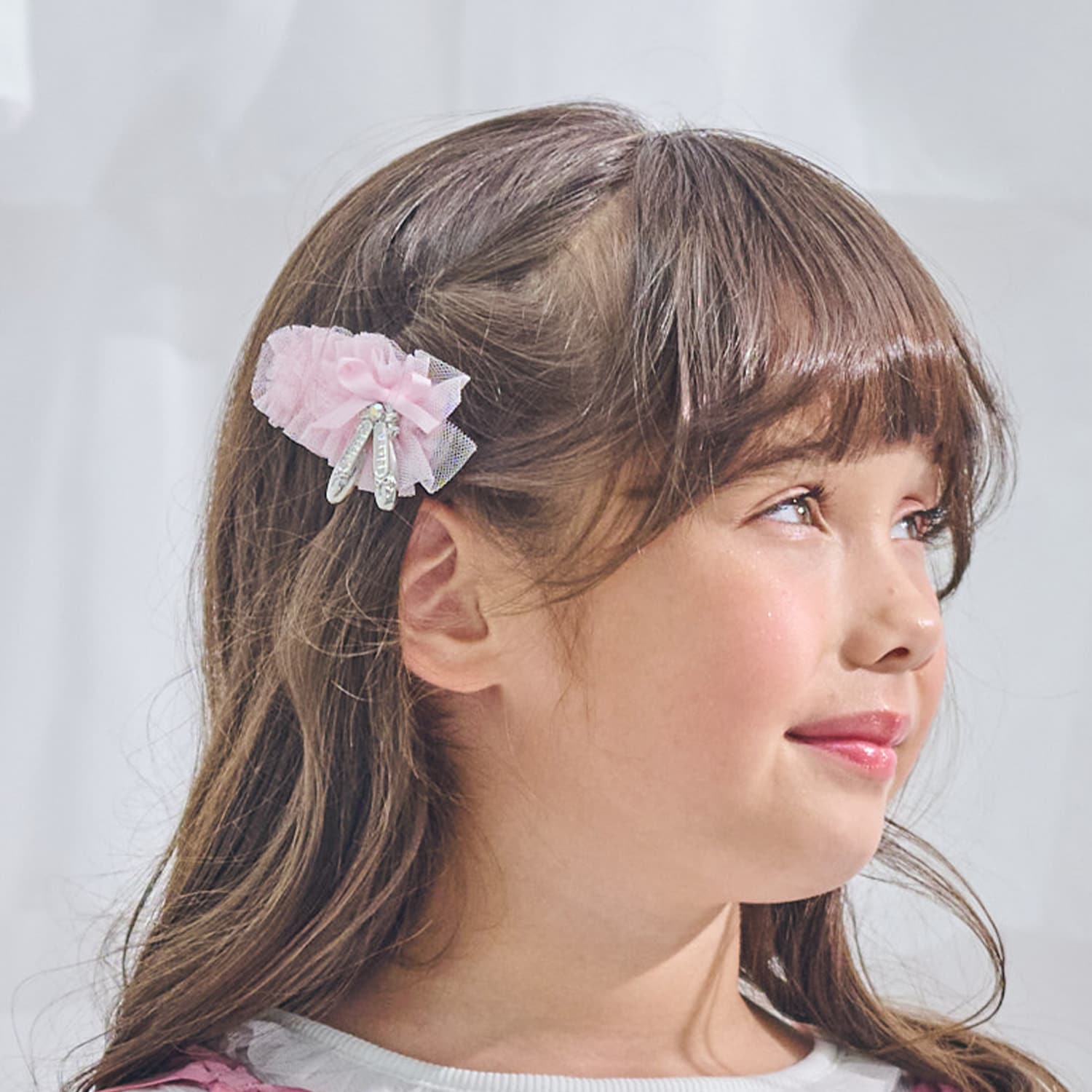 トゥシューズチュールフリル　ヘアクリップ【日本製】