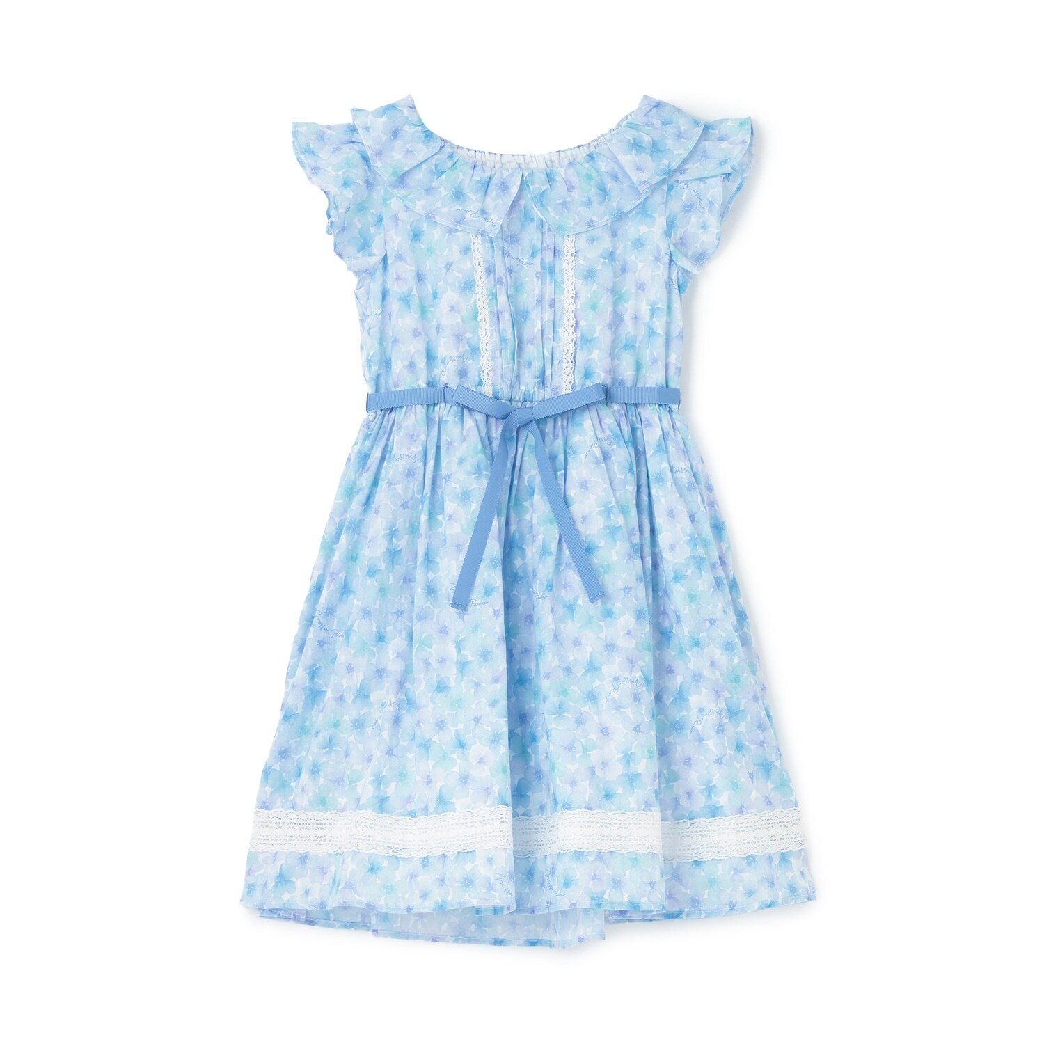 【人気商品再入荷】【直営店で取り扱い無し】水彩花柄プリント　ワンピース