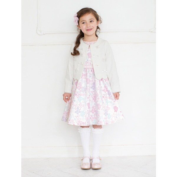 リボン総柄ワンピース