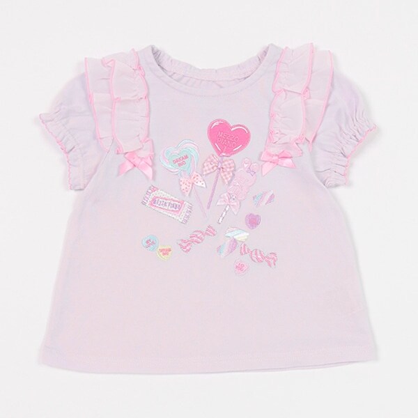 【人気商品再入荷】【直営店で取り扱い無し】キャンディフリル半袖Ｔシャツ