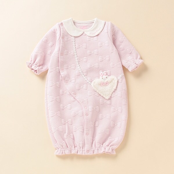 ウサギマスコットつきリボンジャカード2WAYオール