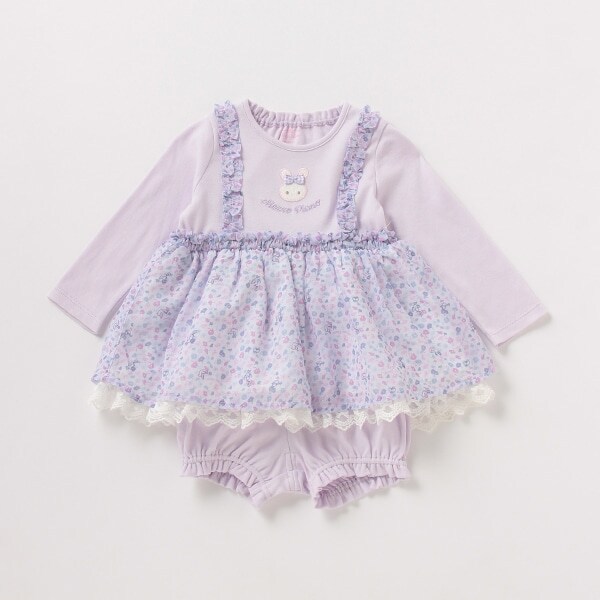 ウサギ刺しゅう切り替えTシャツ×ブルマセット