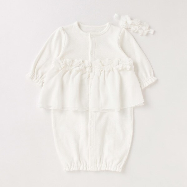 花モチーフ2wayオール＆ヘアバンドセット