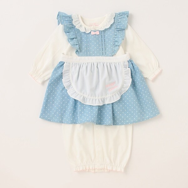 メイド風エプロンつき2wayオール