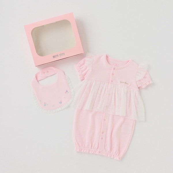 オリジナルボックスつきチュールフリル半袖2wayオール＆スタイセット