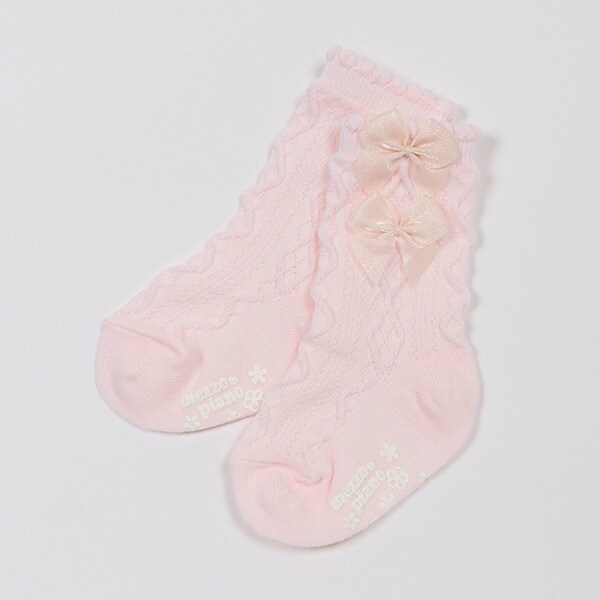 リボンつきハイソックス【日本製】