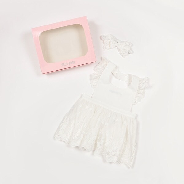 オリジナルボックスつきレースエプロン＆ヘアバンドセット