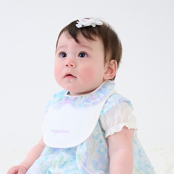 水彩花柄フリル　スタイ