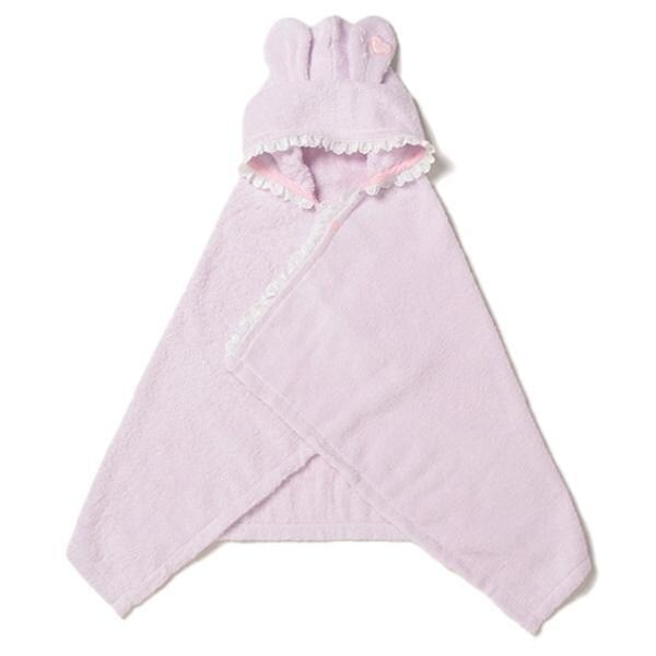 ウサ耳タオルレースポンチョ