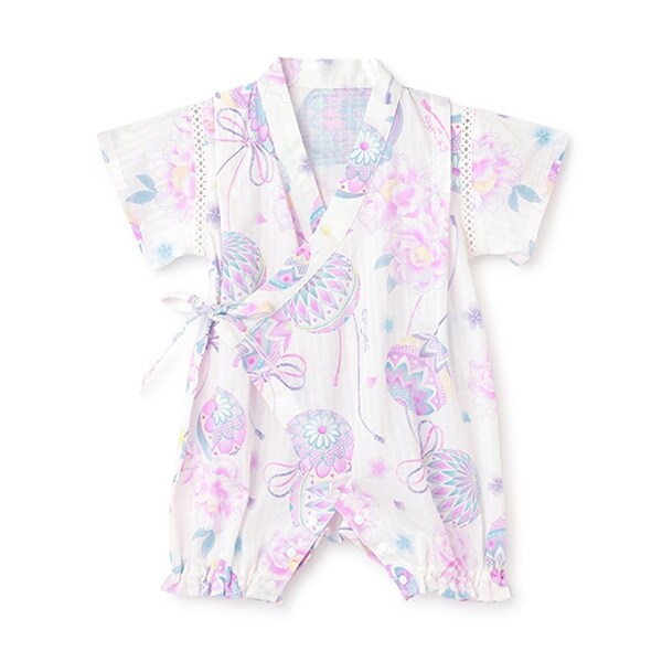 手毬フラワー柄　甚平オール