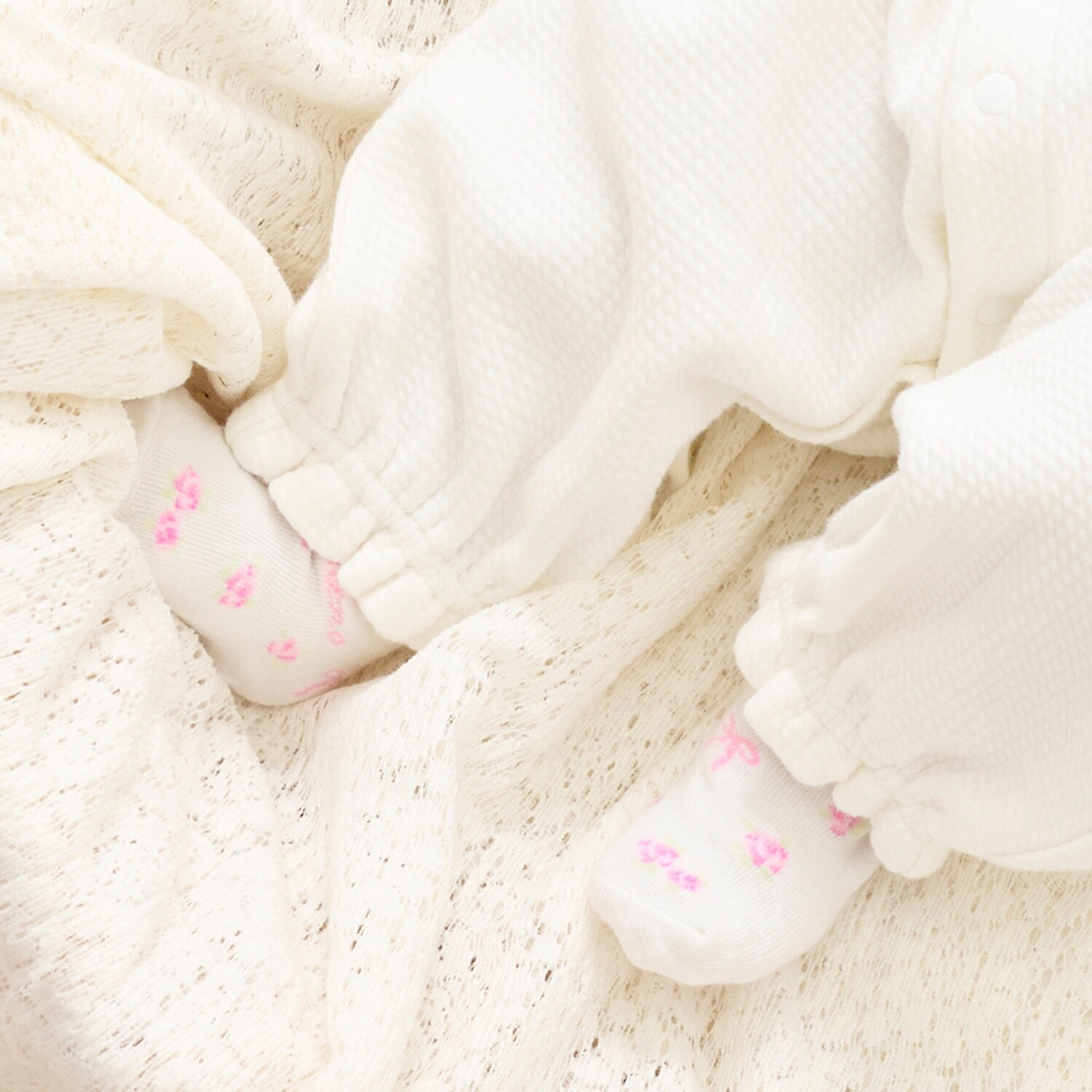 バラ柄　ソックス