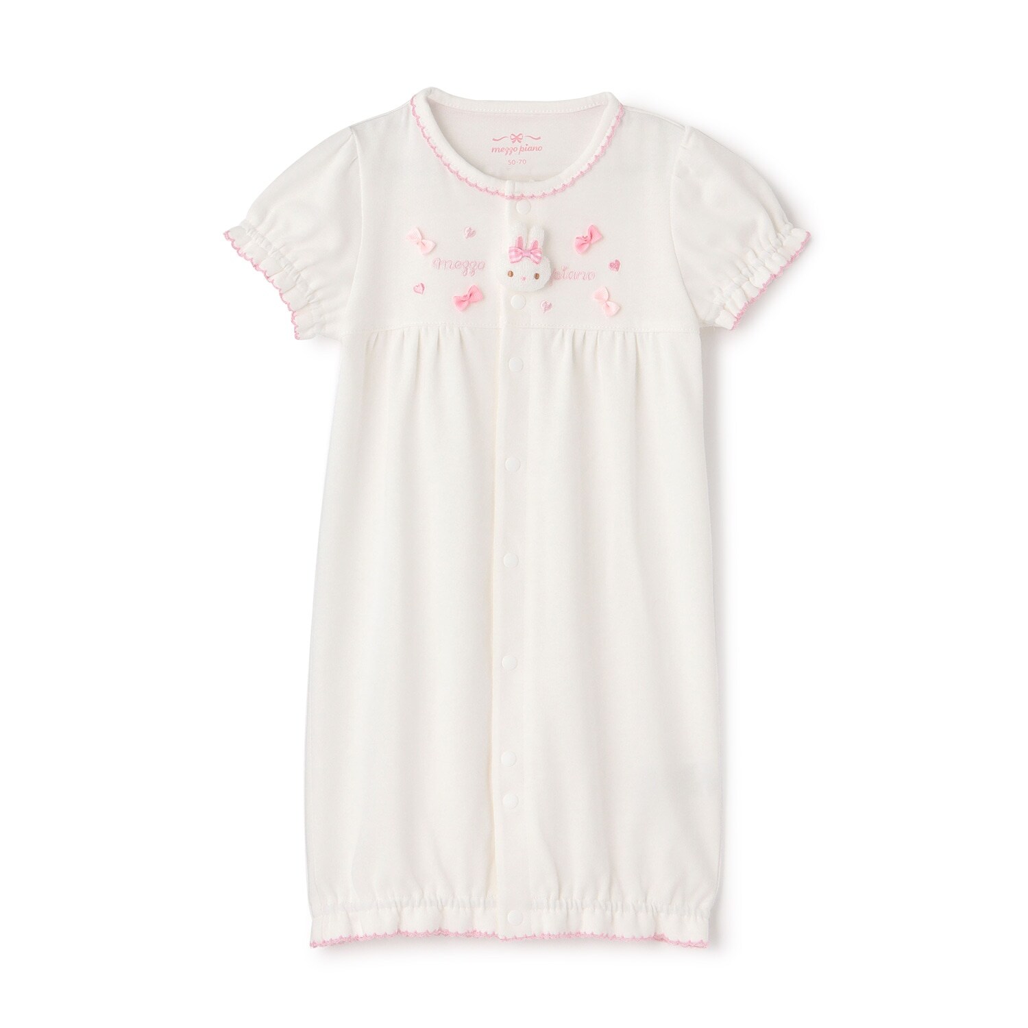 ウサギマスコット付　半袖2wayオール