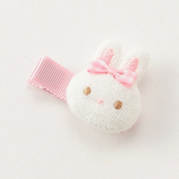 ウサギのマスコットつきヘアクリップ