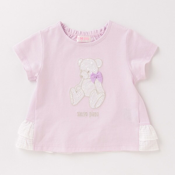 クマアップリケ半袖Tシャツ