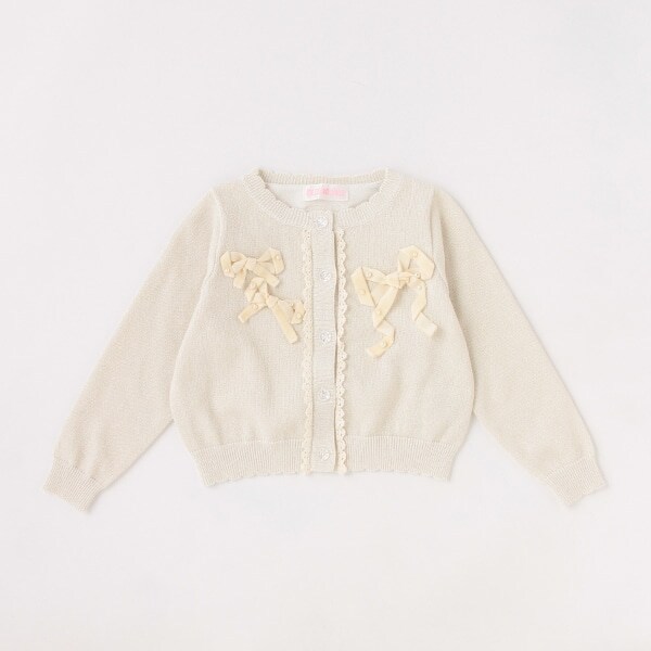 リボンニットカーディガン