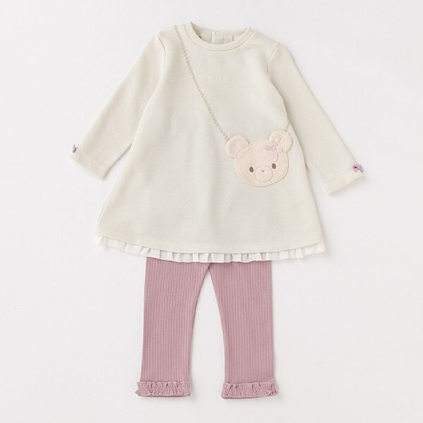 ウサギ・クマポシェットミニワンピース＆レギンスセット