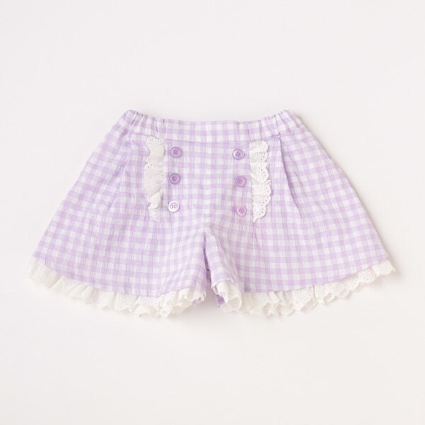 ボタンレースつきキュロットスカート