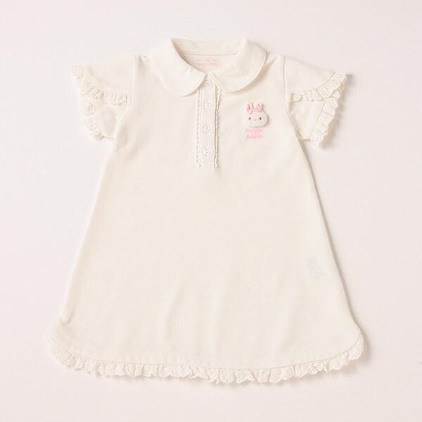 ウサギマスコットつきフリルワンピース